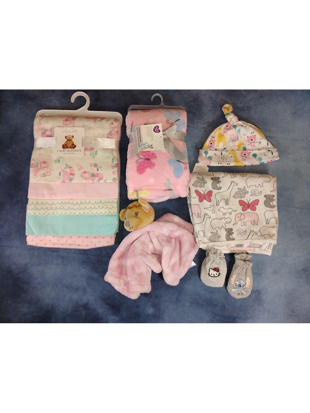 Brand new with tags infant girl blanket bundle